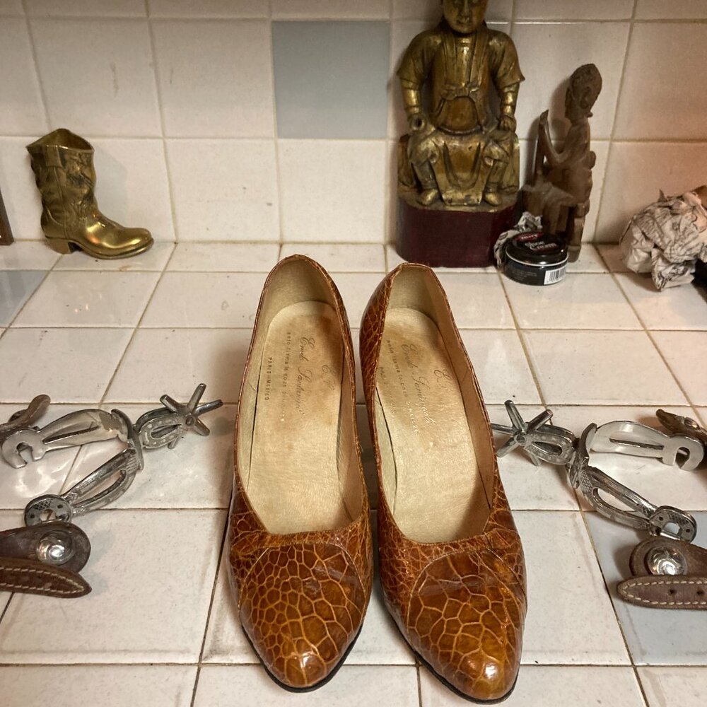 EMILIO LATANGLE 7 EXOTIC SHOES HEELS